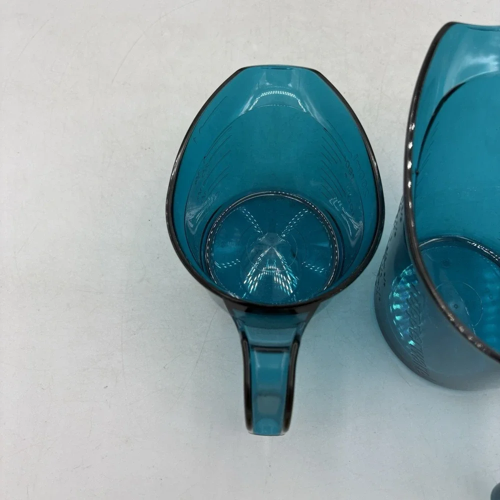 Tupperware Measuring Cups Micro Pitcher Nesting 2 Piece Set Blue Teal 1 & 2 Cup